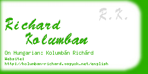 richard kolumban business card